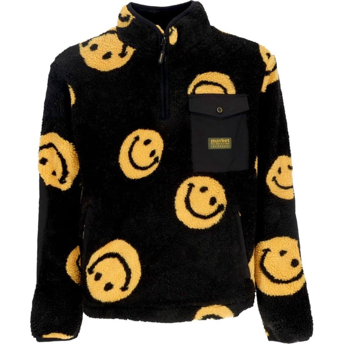 Herenjas met all-over print X Smiley zwarte teddybeer