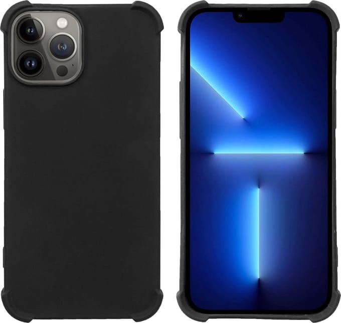 Shockproof Soft TPU hoesje Silicone Case Geschikt voor: iPhone 14 Pro Max - zwart