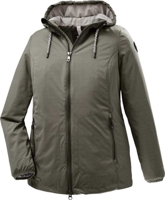Stoy damesjas softshell olijfgroen - maat 44