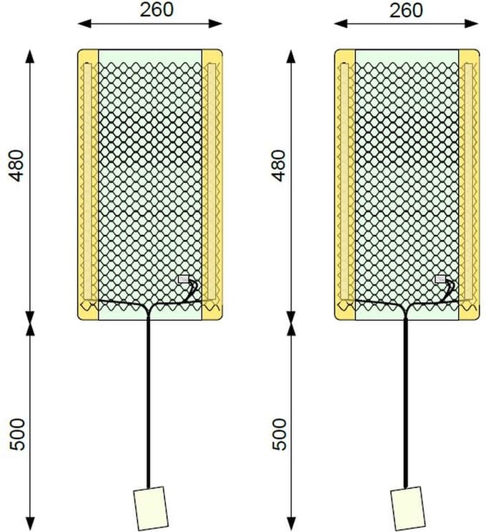 2 stuks Carbon stoelverwarming 12 Volt - 2 Autostoelen