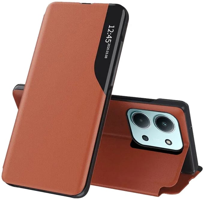 Hoesje geschikt voor Xiaomi Redmi 15C / Xiaomi Poco C85 - Techsuit eFold Book Case - Oranje