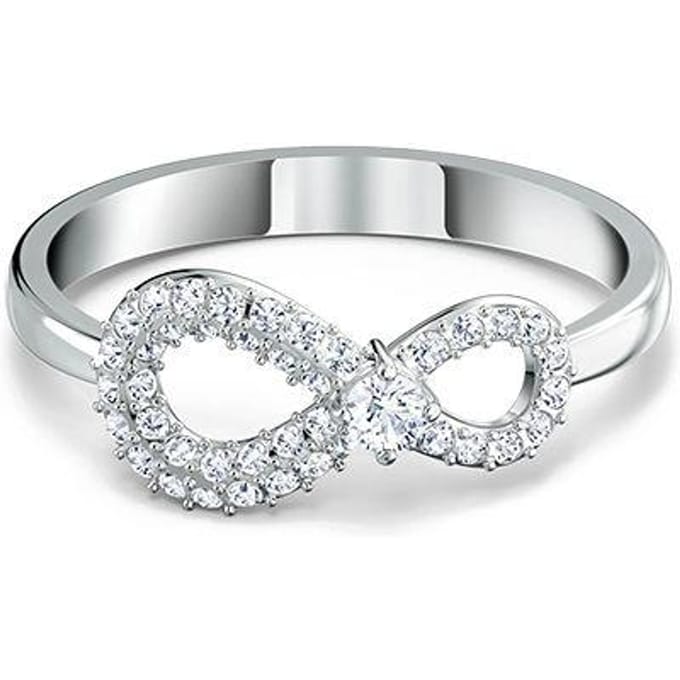 Swarovski Infinity Eeuwige Liefde Rhodium Plated Ring Damesring Wit 5535410 55 white