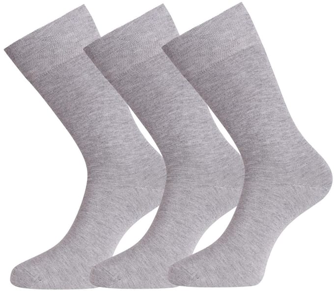 Bamboo Basics Grijze Sokken Beau - 3-pack - Maat 41-46 - Bamboe Sokken - Normale Sokken