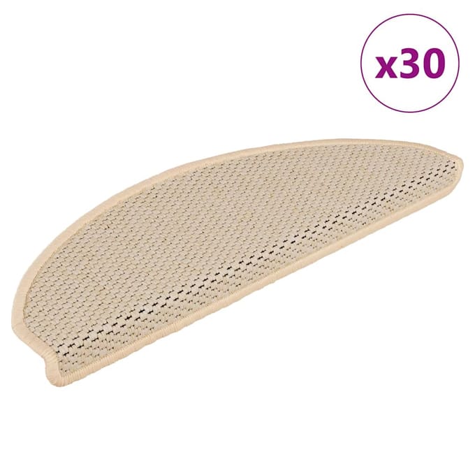 vidaXL - Trapmatten - zelfklevend - Sisal-Look - 30 - st - 65x21x4 - cm - Berber