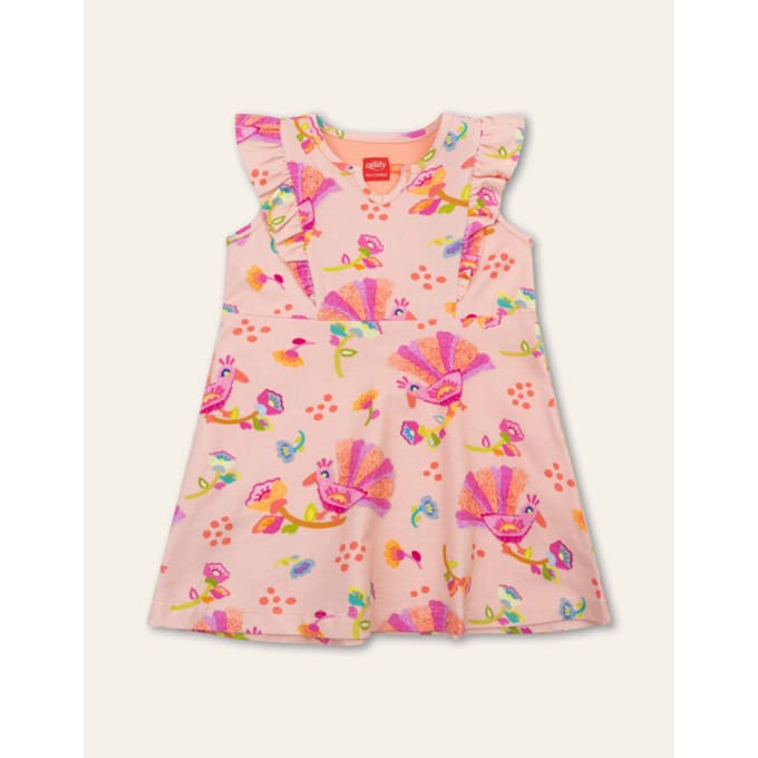 Oilily Daisya Jurk- maat98/3T Peach Melba