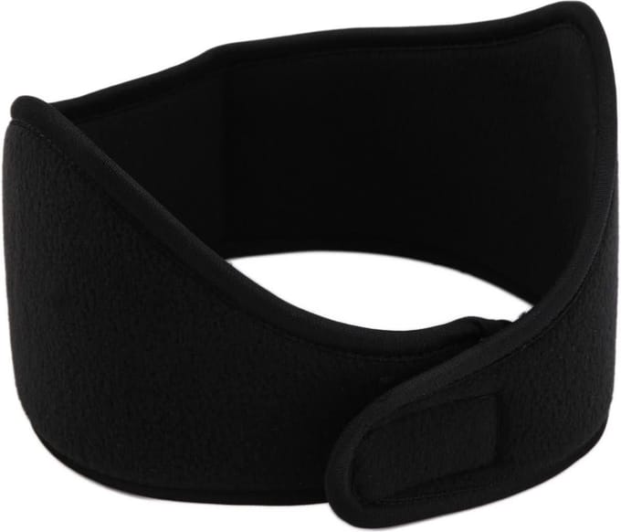 Fleece Hoofdband Unisex - Zwart - One Size