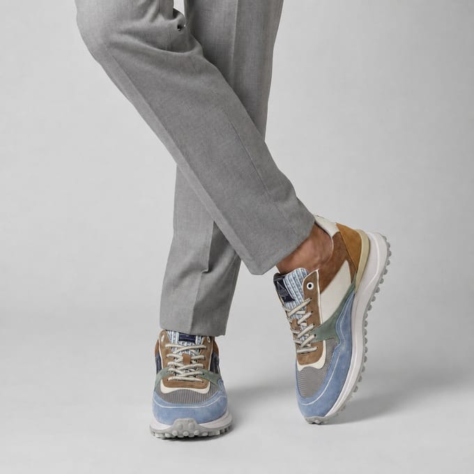 Floris van Bommel Floris van Bommel Noppi Sneakers blauw Leer