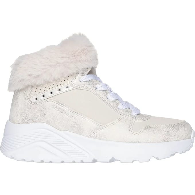 Skechers Uno Lite Comfurt Collar meisjes sneakers - Beige - Extra comfort - Memory Foam