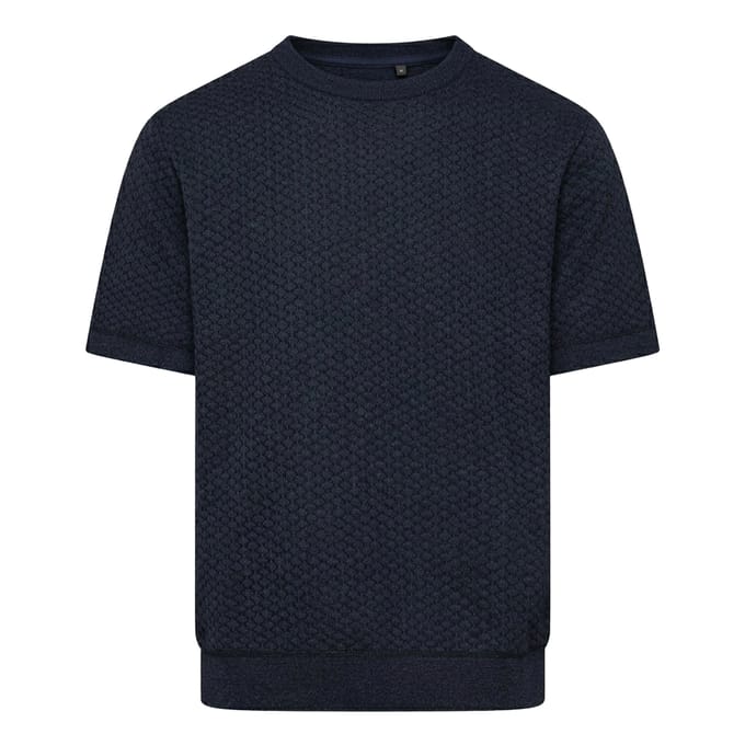 Duck and Cover Heren Mataso Jacquard T-shirt (Blauw)