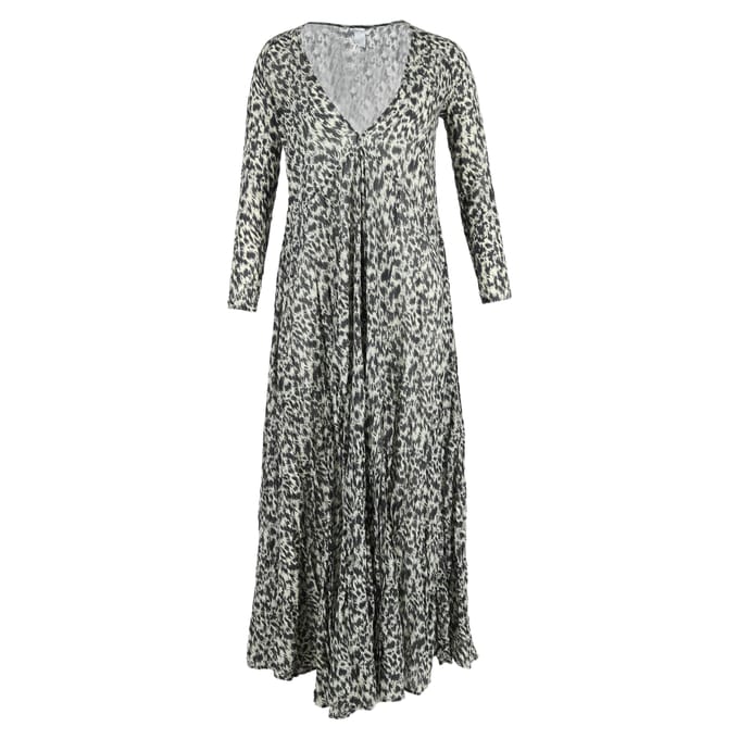 Zimmermann maxi-jurk met print in zwart-witte zijde