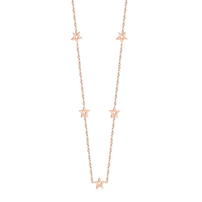 Cilla Jewels dames ketting Edelstaal Verguld Rose Ster