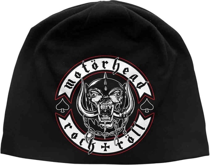 Motorhead Beanie Muts Biker Badge Zwart