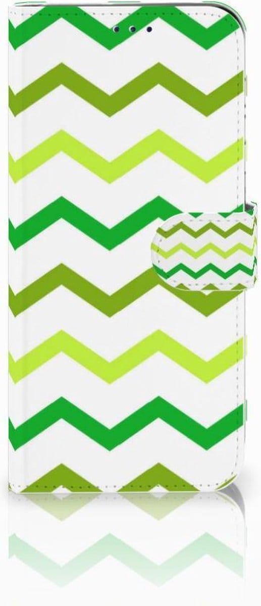 Samsung Galaxy A50 Telefoon Hoesje Zigzag Groen