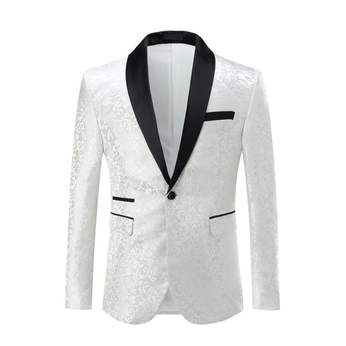 ALLTHEMEN Modieus Heren Colbert - Vierknoopsmouwen Pak - L