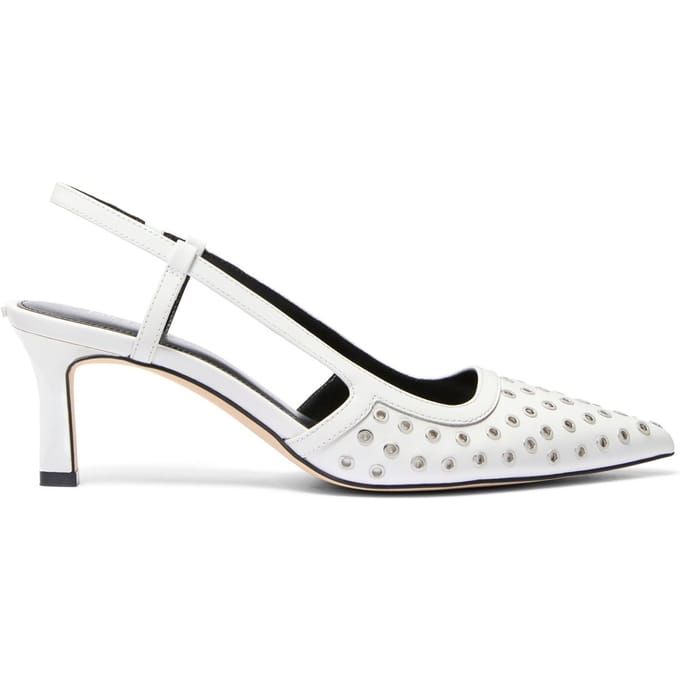 Michael Kors Alora Mid Sling Optic White Taglia: 37 | Tacchi Alti Outlet | Donna | Bianco