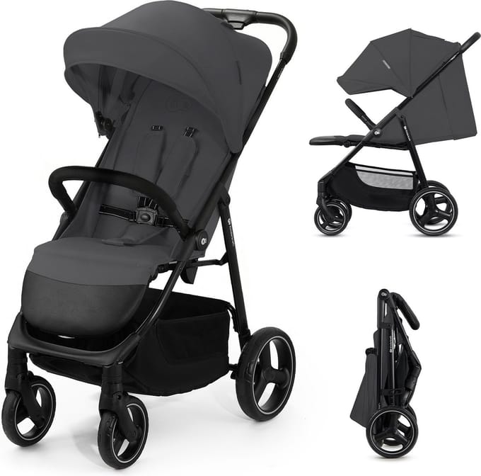 Kinderkraft TRIG 3 - Buggy - Compact Inklapbaar - Tot 25 kg - Vering - Grijs