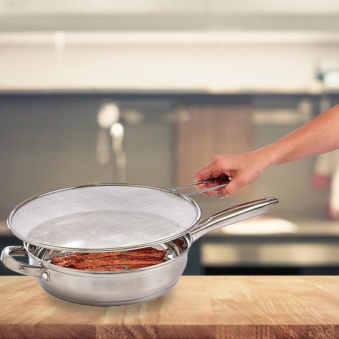 Keuken Spatscherm Roestvrij Staal Spatscherm Fijnmazig Scherm zilver