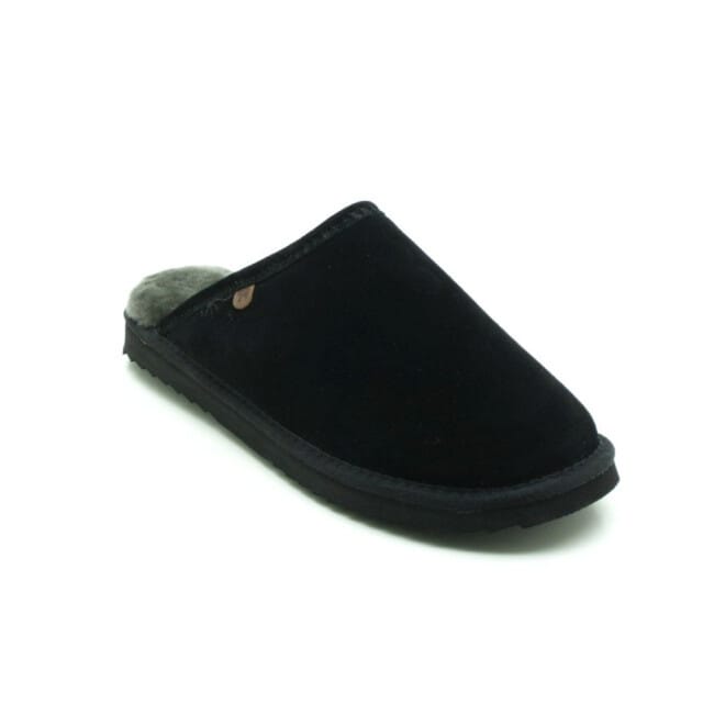 Warmbat Classic Unisex Suede Unisex Sloffen - Zwart