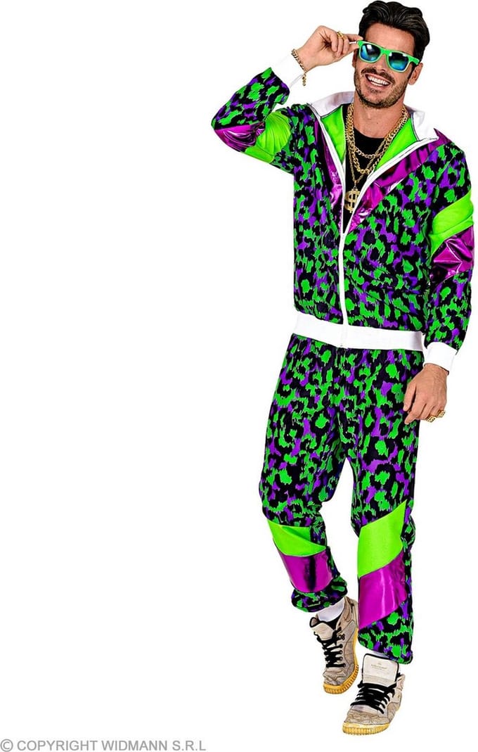 Trainingspak neon panter print retro