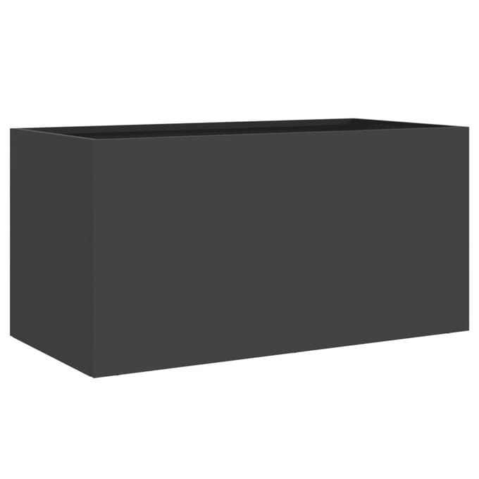 vidaXL - Plantenbak - 62x30x29 - cm - staal - zwart