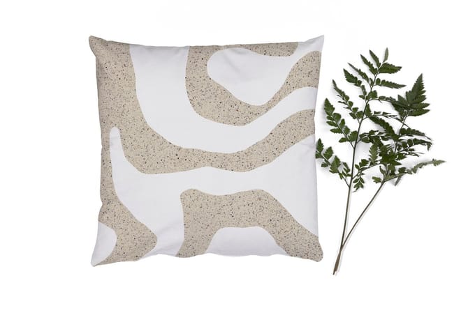 Sierkussens - Kussentjes Woonkamer - 40x40 cm - Abstract - Terrazzo - Design - Beige