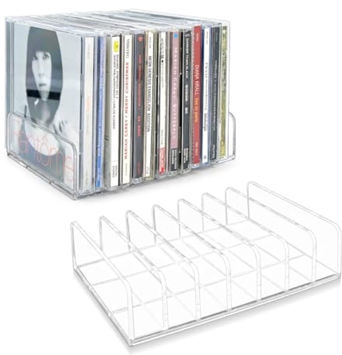 Doorzichtige Acryl CD Houder en DVD/CD Displayrek - 2 Stuks voor CD- en Vinylopslag