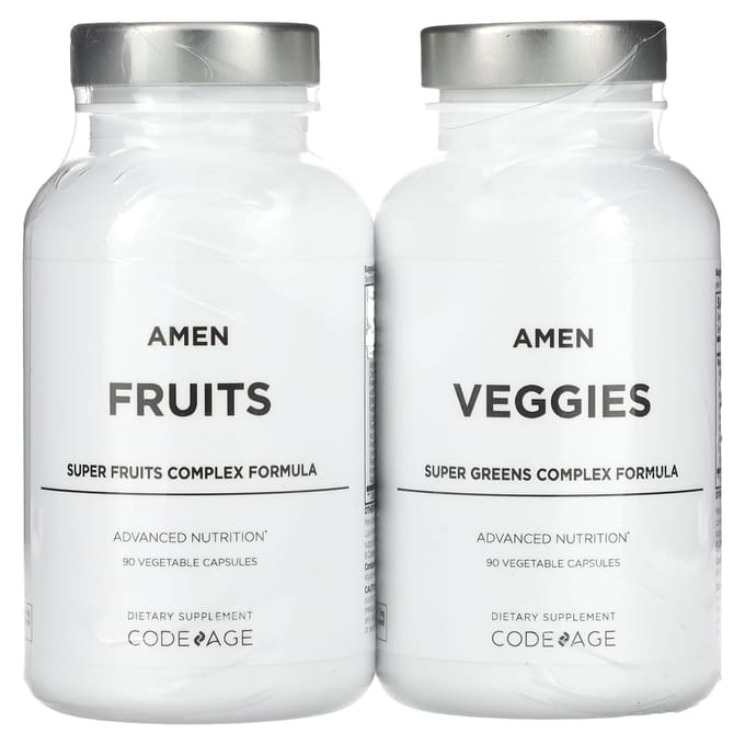 Codeage, Amen, fruits & légumes, 2 contenants, 180 gélules végétales