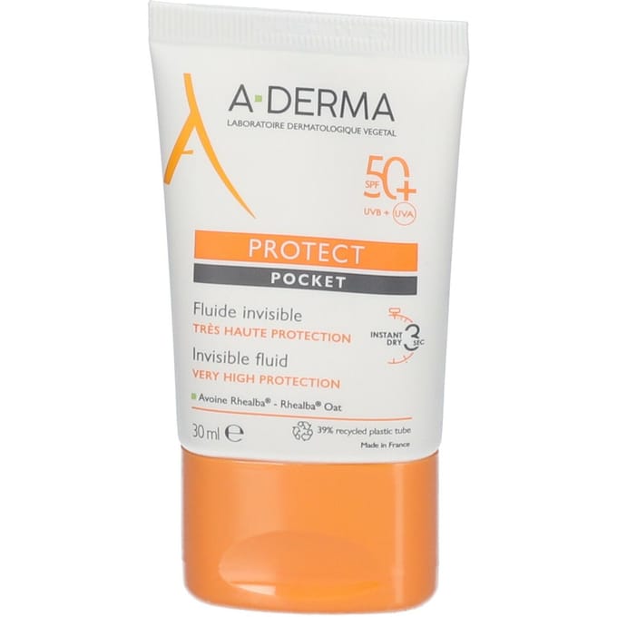 A-Derma Protect Pocket Onzichtbare Fluide SPF50+ | Zeer hoge zonnebescherming 30