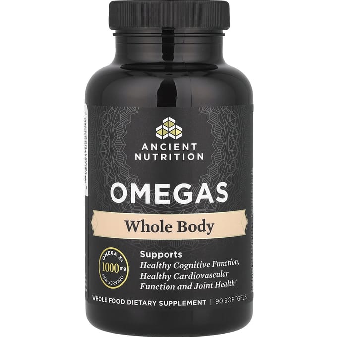 Ancient Nutrition, Oméga, Corps Entier, 1 000 mg, 90 capsules molles (333 mg par capsule molle)