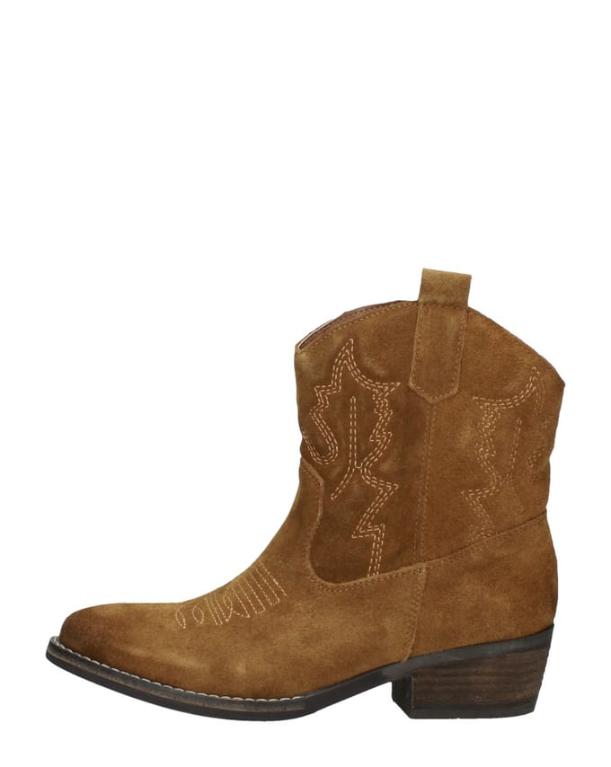SUB55 Western boots Enkellaarsjes Hak - Cognac - Maat 37