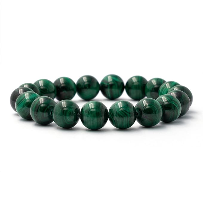 Bixorp Malachiet Edelstenen Armband - 10mm / 18cm - Luxe Handgemaakte Kralenarmband