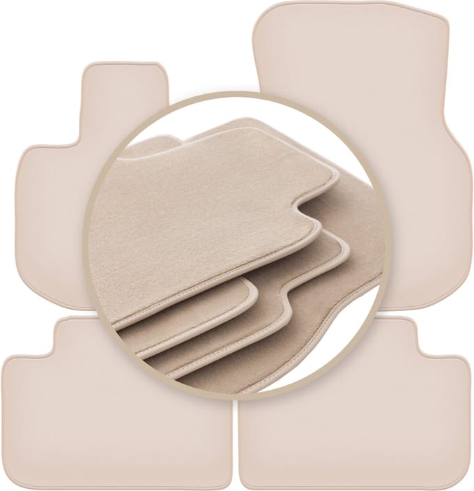 PREMIUM beige vloermatten voor: BMW iX3 G08 SUV 2021-