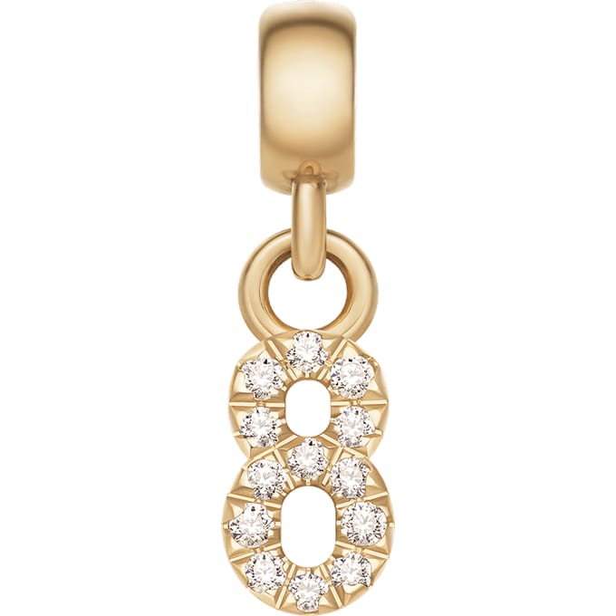 Daniel Wellington DW Charm Number 8 Gold