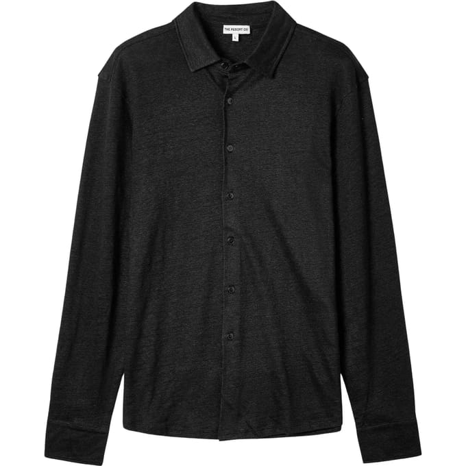 Shirt van linnen jersey met lange mouwen The Resort Co