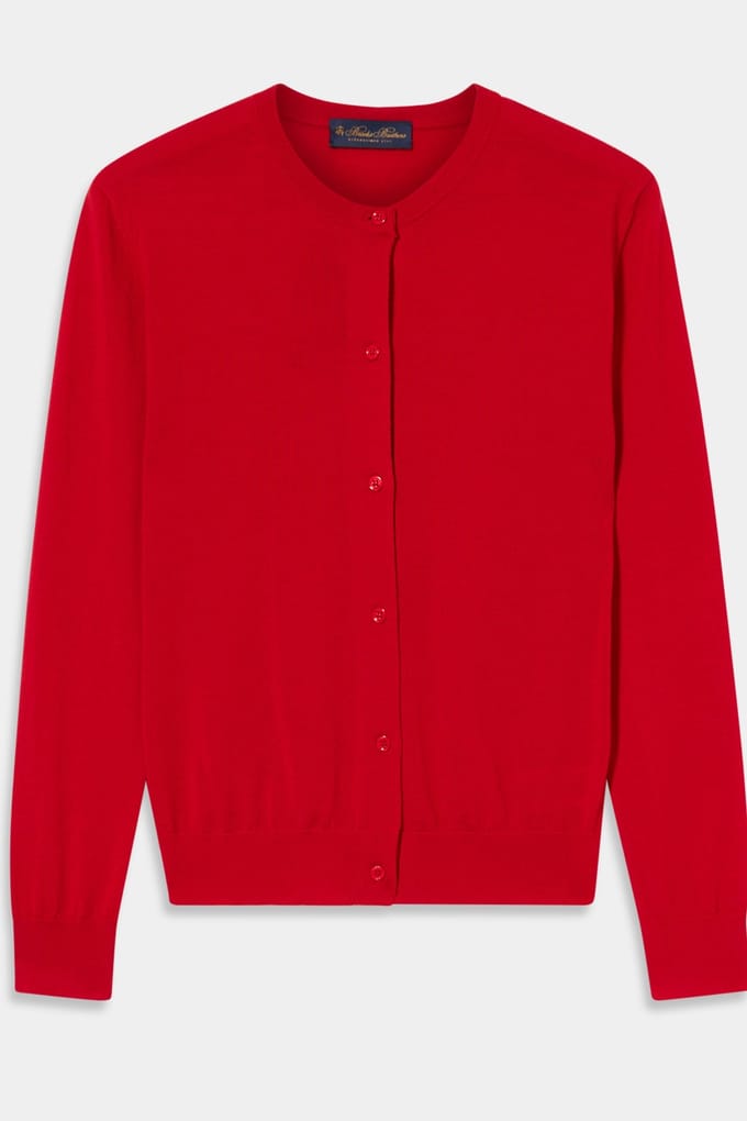 Brooks Brothers Wool Cardigan Red Größe: XS | Cardigans Outlet | Damen | Rot