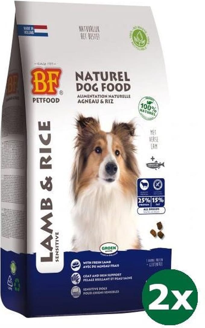 2x3kg Biofood lam/rijst hondenvoer