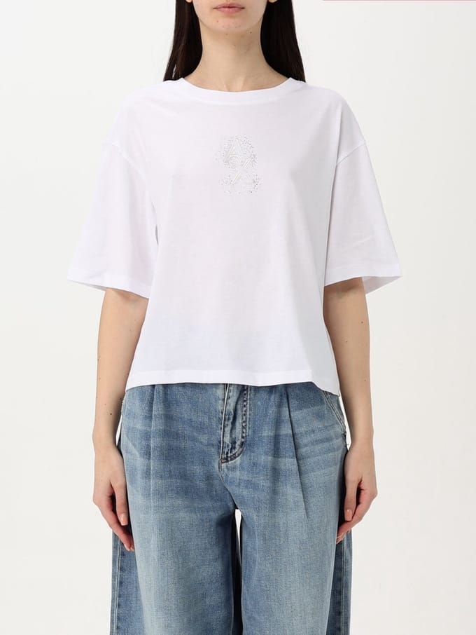 Crystal AX Logo Tee Wo - White T-Shirts