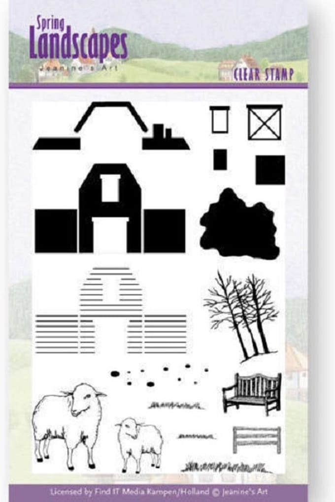 Jeanine`s Art - Clearstamp - Spring Landscapes - Farm - JACS10025