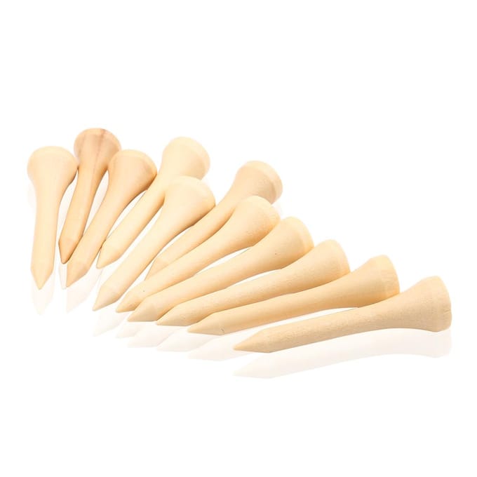 Houten milieuvriendelijke golf tees 100 stuks 1 pak (4.2cm) beige