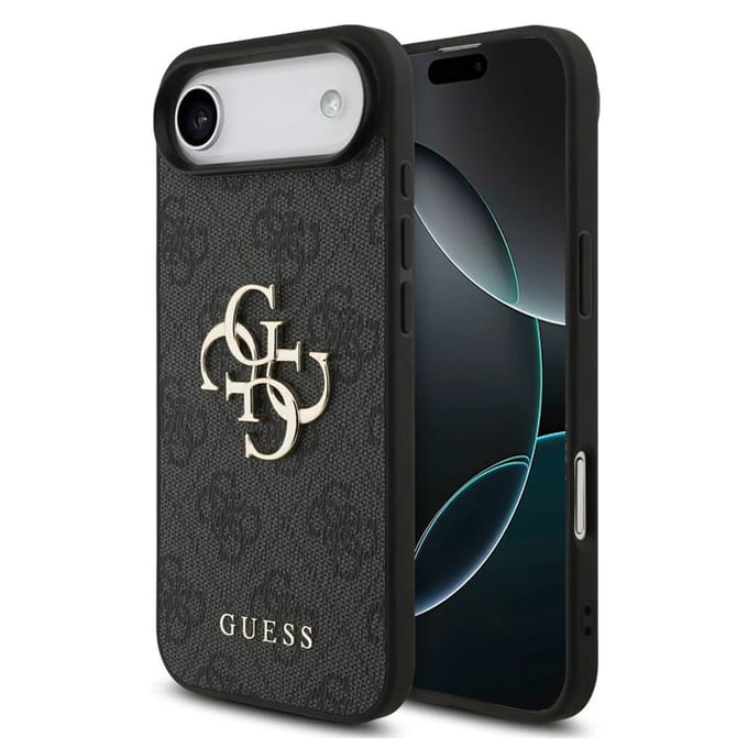 Guess Back Cover - iPhone 17 Air - Zwart - Big Metal Logo - Slank Design