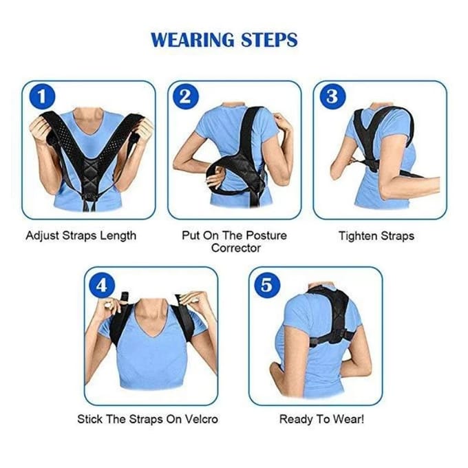 Verstelbare houdingcorrector, rugbrace, vrouw, man, lendensteun sleutelbeen taille en schouder houdingcorrectie L Adjustable