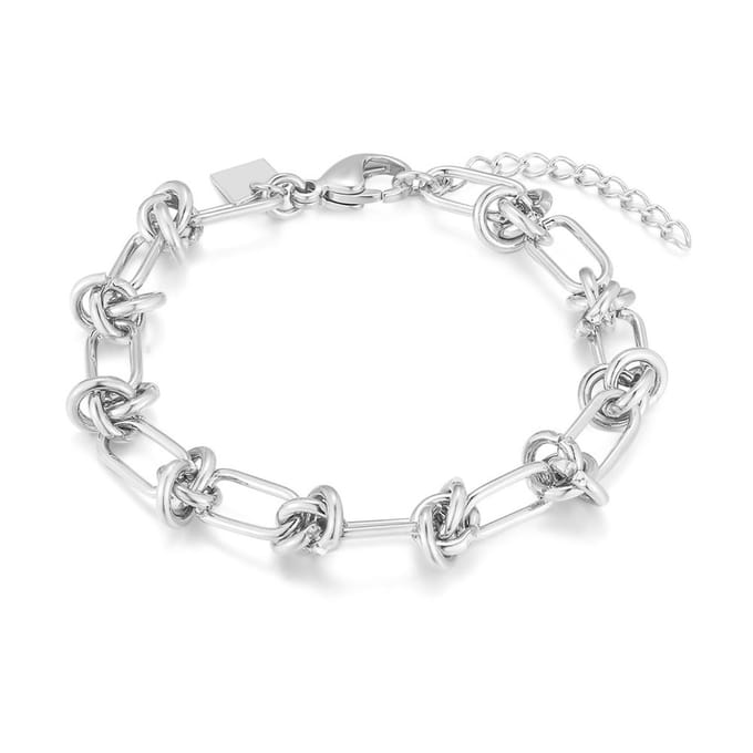 Twice As Nice Armband in edelstaal, schakelarmband 16cm+3cm