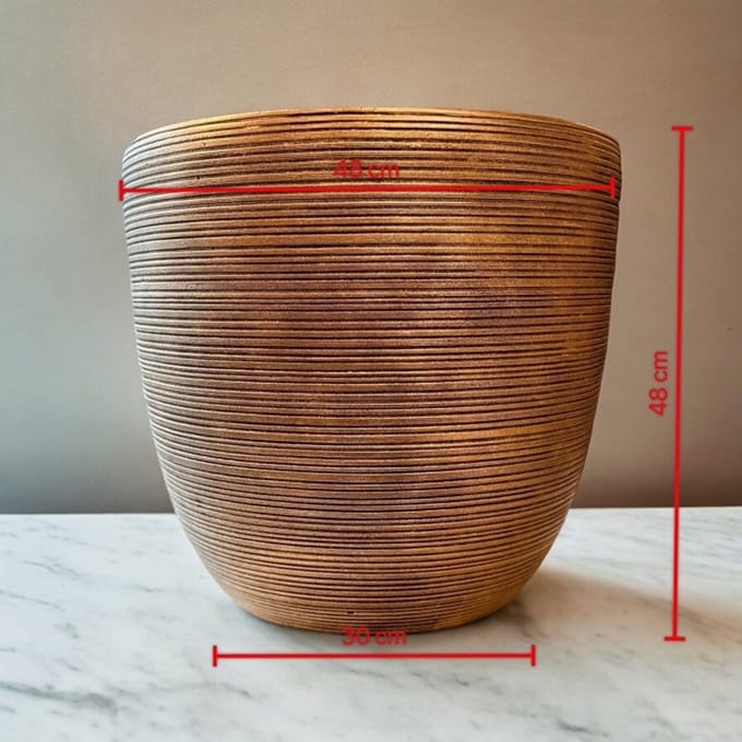 Seta Fiori - Pot voor Bloesembomen - brons - 60cm - polystone