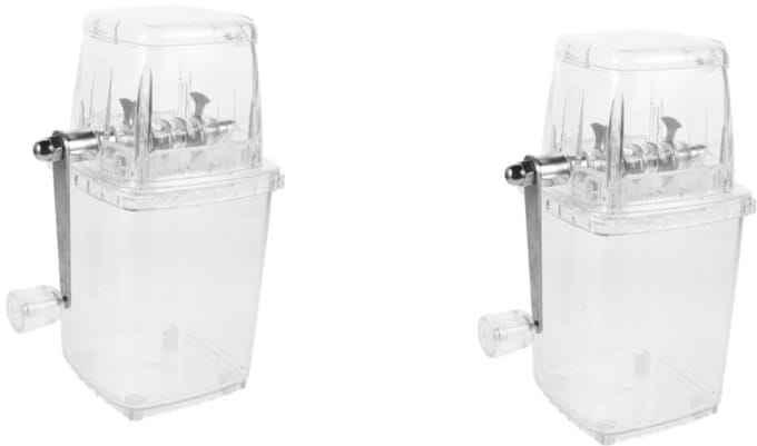 IJsblokjesmachine Gadget - Crushed IJs Machine - Drankjes Koelen - Dubbele Punt Blender - 22 x 15 x 22 cm