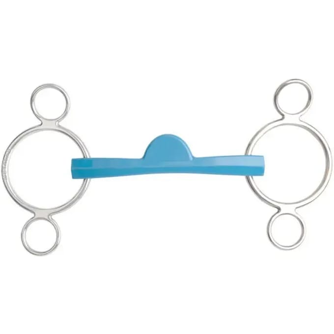 3 of 4 ring bit voor verstelbare halve maan paarden Metalab Flexi