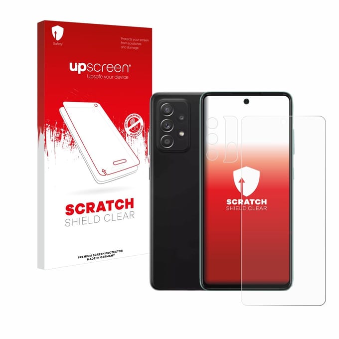 upscreen - Screenprotector voor Samsung Galaxy A52 (Voor+Camera) - Folie Beschermfolie transparant