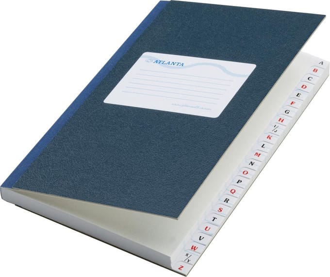 Register djois 165x105mm lijn 192blz alfabet bl | 5 stuks