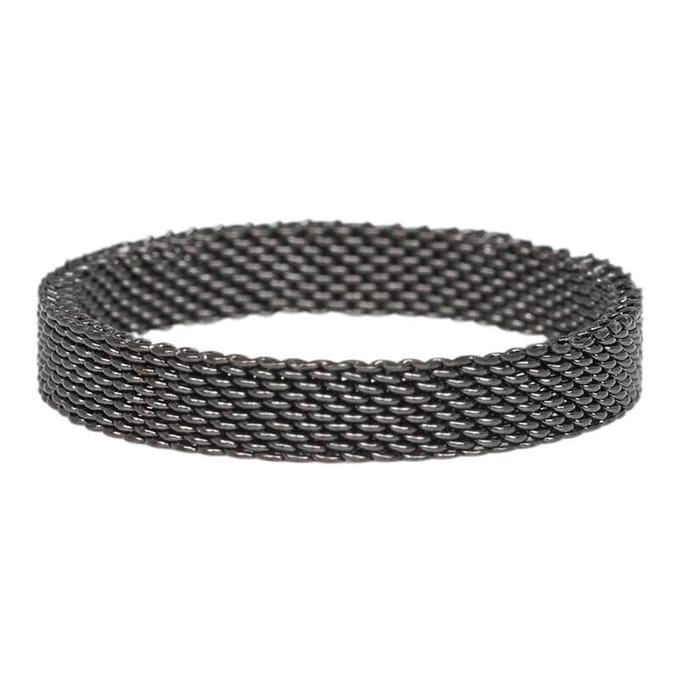 iXXXi JEWELRY - Vulring - Mesh - Zwart - 4mm - Maat 17