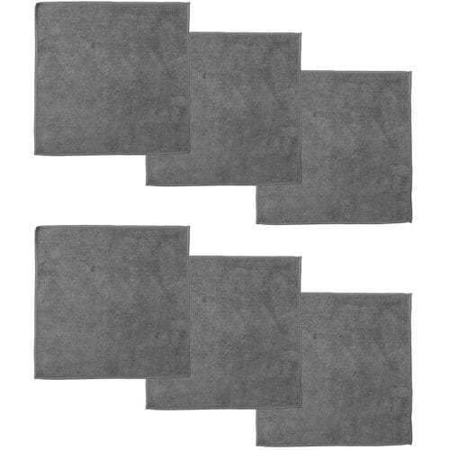 DDDDD - 6x Microvezeldoek - Billie - 30x30 cm - Grijs - Set van 6 stuks