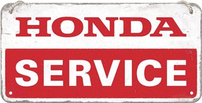 Hangend Bord Honda Motorcycle Service